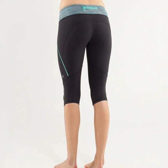 lululemon athletica Pants - Lululemon Run: Excel Crop Leggings Size 4